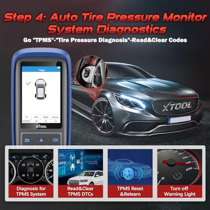 XTOOL TP150 TPMS Programming Tool, Protective Case Storage Bag for TPMS Programming Tool