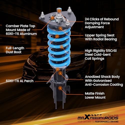 maXpeedingrods Coilover for Subaru Impreza WRX 2000-2007, Forester 03-08 - size: Forester 2003-2008