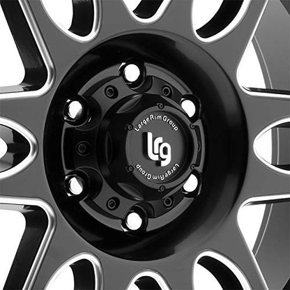 Pro Comp Alloys PRO COMP WHL LRG Squadron Matte Black Milled 20×10 6×135 4.5BS Offset, 24mm Cap