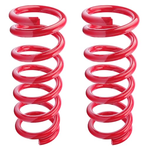2” Front Drop Coil Springs Lowering Kit for 1999-2007 Chevy Silverado/GMC Sierra 1500 (2WD V8 Only)-Red - color: red, size: 1999-2007 Silverado/Sierra 1500 2''Drop
