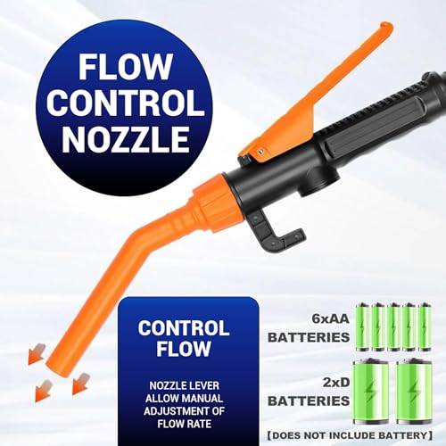 Fuel Transfer Pump Battery Powered - Siphon Pump for Gasoline Transfer Pump - High-Flow 2.2 GPM Electric Oil Pump and Fuel Pump for Liquid Transfer Pump Multi use Water Pump