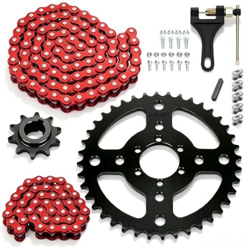 Mini Bike Sprocket 40T 40mm Bore with 420 Chain for CT100U CT200U - color: Black