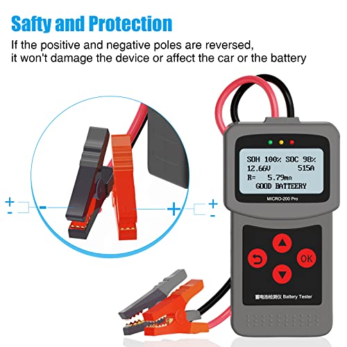 Lancol Car Battery Tester 12V/24V Battery Load Tester 40-2000CCA Alternator Battery Tester Automotive Battery Analyzer Checker Cranking Charging Test Tool for Car/SUV/Light Truck with Flooded AGM Gel