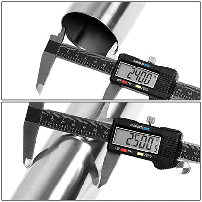 DNA MOTORING ZTL-25SS-8P 8 Pcs 2.5 Inches Stainless Steel DIY Custom Exhaust Tubing Mandrel Bend Pipe Straight & U-Bend Kit, Universal Fit - size: 2.5Inch, style: Stainless Steel