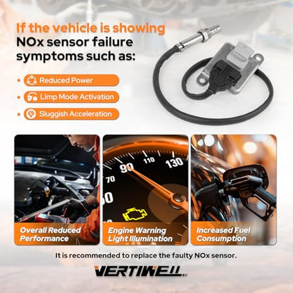 NOx Sensor Inlet Upstream Nitrogen Oxide Sensor Compatible with Ram 2500 3500 4500 5500 4000 6.7L L6 Diesel 2011 2012 Replaces 904-6036 NOX014 68067521AA 68067521AB 5WK96684A