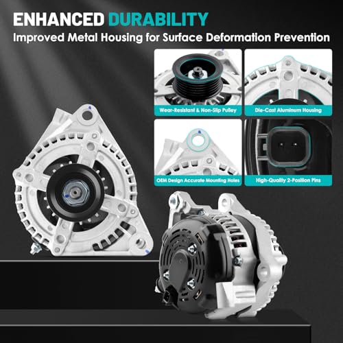 11240 Car Alternator Fit for Jeep Grand Cherokee Liberty Commander - size: 11240N for Grand Cherokee for Durango 3.7 4.7L