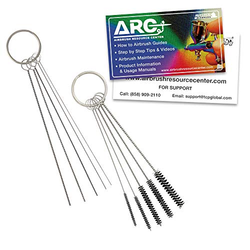 Master Airbrush 11 Piece Airbrush Cleaning Kit, 5 Brushes, 5 Pokers