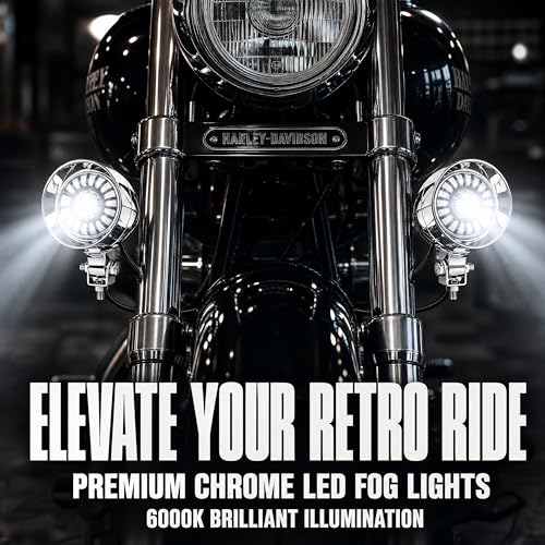 4.5 Inch 2 Pcs Chrome LED Motorcycle Fog Passing Lights - color: Multcolor Lights