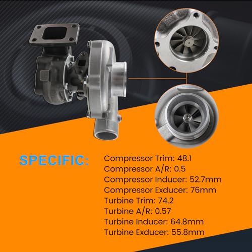 T04E T3/T4 Turbocharger Kit For 1.5L-5.0L Oil Cooled Turbo Engine
