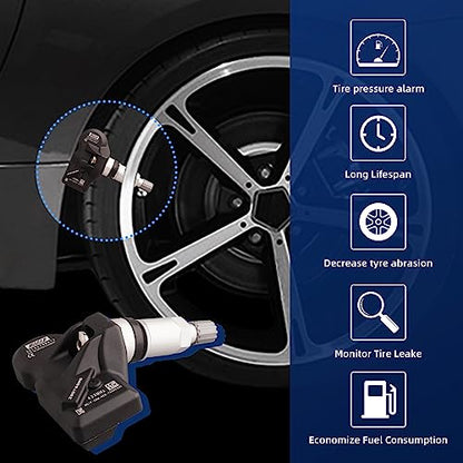 4Pcs TPMS Tire Pressure Monitoring System Sensor 433 MHz OBD/Auto Re-learn Adaptation Compatible with BMW 335i 328i 435i Mini Replaces 36106798872 6798872 36106890964 36106874830 - color: TPMS-36106798872