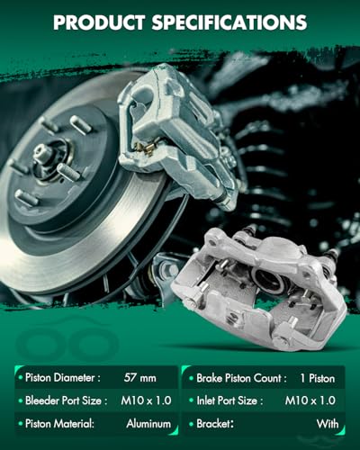 SCITOO - Front Disc Brake Calipers Assembly w/Bracket For Audi - size: Front[19B3646 & 19B3647]