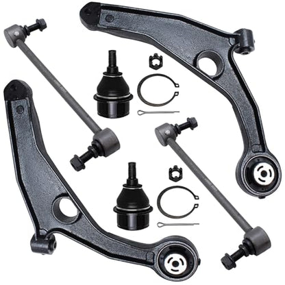 Detroit Axle - Front Lower Control Arms Ball Joints Sway Bar Links - size: 6CS47726/6PC
