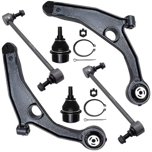Detroit Axle - Front Lower Control Arms Ball Joints Sway Bar Links - size: 6CS47726/6PC