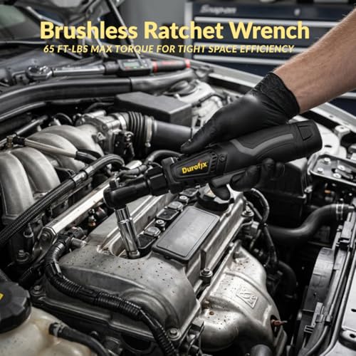 Durofix RW1210-32 G12 Series 12V Cordless Li-ion 3/8” 65 ft-lbs. Brushless Ratchet Wrench Tool Kit - style: 2 Battery Kit with Charger
