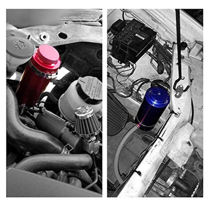 RYANSTAR Universal 800ml Coolant Expansion Tank Billet Aluminum Silver - size: Standard Silver