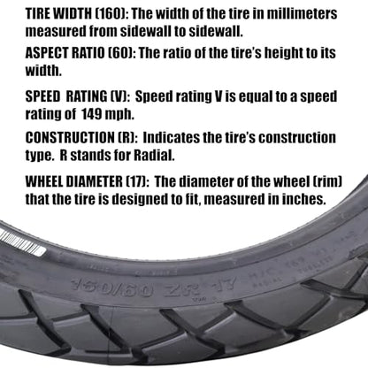 Continental TKC 70 Rear Motorcycle Tire 160/60ZR17 Adventure Touring - size: 160/60 ZR 17