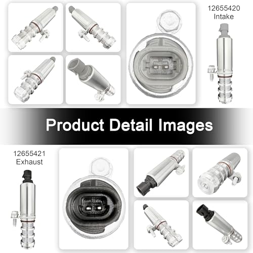 12655421 12655420 Intake & Exhaust Camshaft Position Actuator Solenoid Valve Kit Compatible with GMC Terrain, Saturn Sky/Aura, Pontiac G5/G4/G6, Chevy Cobalt/HHR/Malibu -Replaces 917215 917216