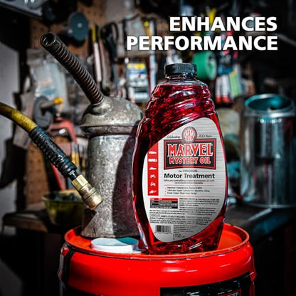 Marvel Mystery Oil 53436 Motor Treatment, Engine Oil & Fuel Treatment Additive, Cleans and Lubricates Fuel System, Prevents Leaks, Improves Engine Performance and Fuel Economy, 48 oz. (Pack of 2) - size: 48 Fl Oz (Pack of 2)