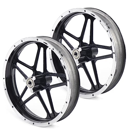 2.50-10'' Front & Rear Tire Rim Hub Wheels Assembly, Aluminum Tire Rim Hub Assembly for 49cc-50cc 2 Stroke Electric Scooters, E-Bike, Mini Pocket Bike, Mini Pit Dirt Bike