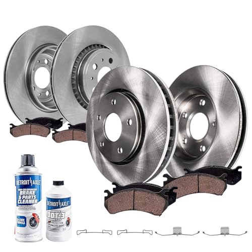 Detroit Axle - Brake Kit for 03-14 Volvo XC90 Brake Rotors and Brake Pads - size: 10PR1200234/kit