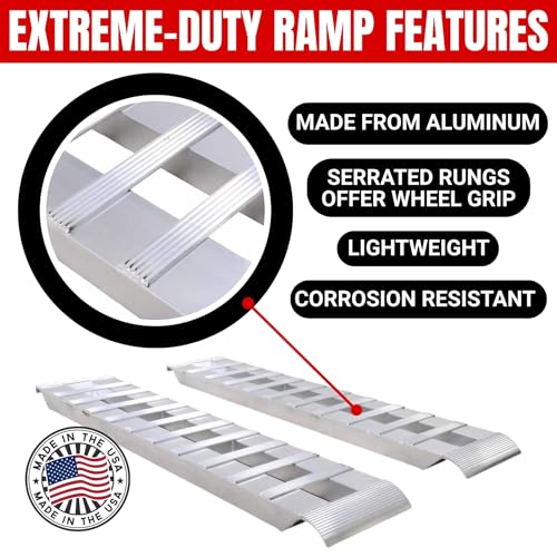 GEN-Y Hitch Extreme Duty Aluminum Loading Ramps, 8 ft x 15", 14,000 lb - size: 8 ft