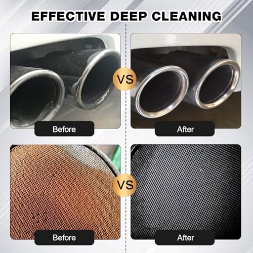2PCS Catalytic Converter Cleaner Kit,Auto Parts Engine Cleaner,Fuel System Cleaner Pipe Carbon Removal Cleaner Treatment for Gas and Diesel Car