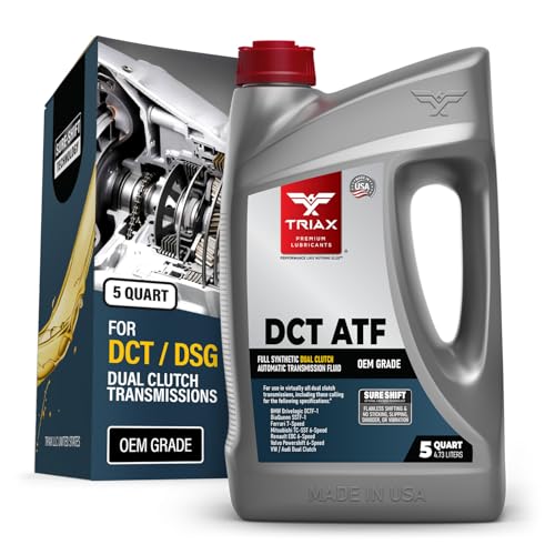 TRIAX DCT ATF - Full Synthetic Dual Clutch Automatic Transmission Fluid - OEM Grade - Compatible with Direct Shift Gearboxes and Dual Clutch Transmissions (5 Quart) - size: 5 Quart