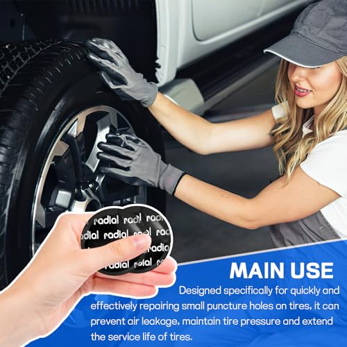 wuyaoyao 36PCS Tire Patch Kit, Dia. 3.11" (79mm) Tubeless Patches - size: 79mm-36PCS