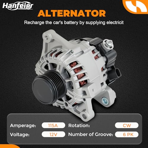 11693N Alternator for Toyota Corolla L4 1.8L 2014-2019 - size: 11693