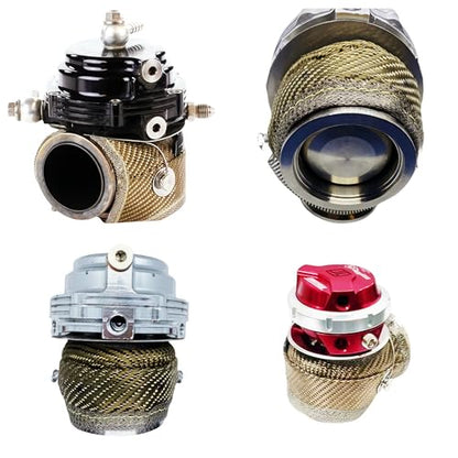 Titanium 38mm External Turbo blanket for Wastegate Heat Shield Cover Kit Fiberglass Jacket Bag Turbocharger (38mm) - size: 38mm