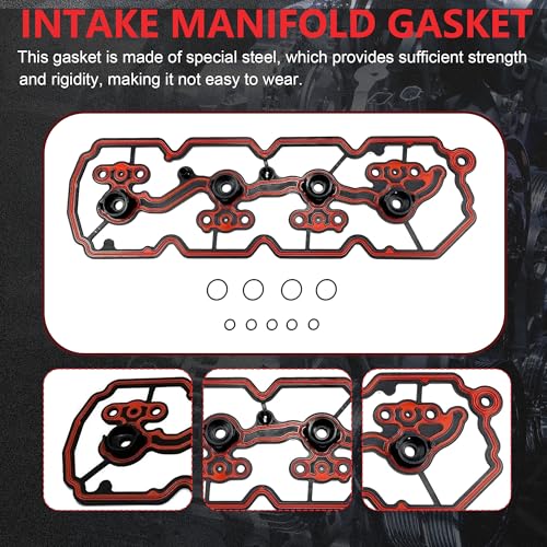 MS96871 5.3L LS Engine Intake Manifold Gasket Set Fits For Chevrolet Silverado Suburban Tahoe GMC Yukon GenIV 5.3L V8 2007-2013 MS19501 - color: QH-GS-GM5300-001