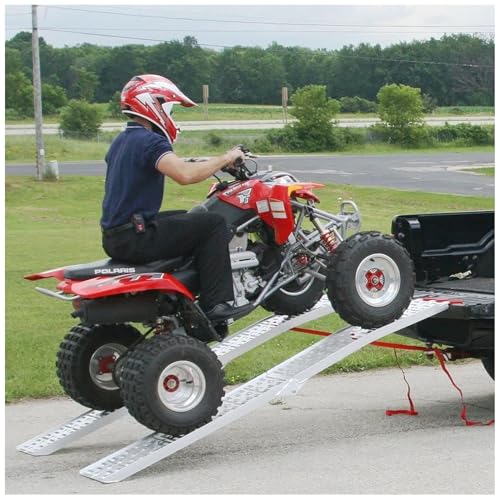 Black Widow Aluminum Folding ATV Loading Ramps, 1,500 lb, 7 Ft 5 in, 2-Pack - size: Pair