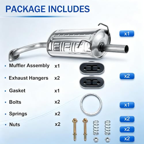 54427 Stainless Steel Rear Exhaust Muffler For 2002-2006 Honda CR-V CRV2 - size: 02-06 Honda CR-V