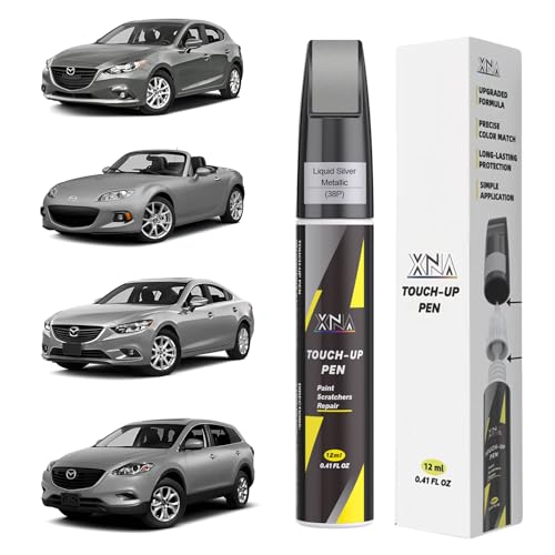 XNA Liquid Silver Metallic(38P) for Mazda Touch Up Paint - color: Liquid Silver Metallic(38P) for 2013-2015 CX-5/2010-2016 MAZDA3/2009-2016 MX-5 Miata/2014-2015 MAZDA6/2011-2015 CX-9/2010-2012 CX-7/2011-2015 MAZDA2/2009-2017 MAZDA5/2010-2011 RX-8