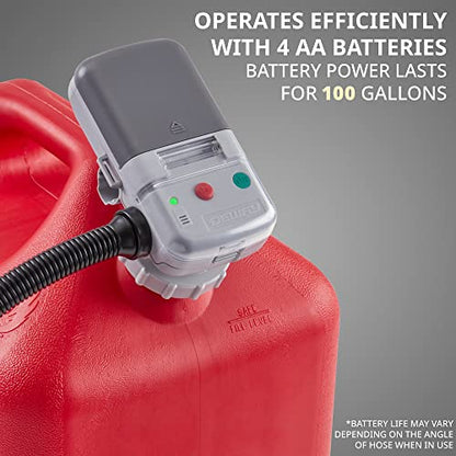 Deway Auto Fuel Transfer Pump with Flow Control Nozzle, Fits Most Gas Cans - style: Hand Trigger Nozzle w/ 51" Plastic Hose