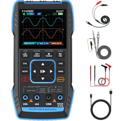FNIRSI 2C23T 3-in-1 10MHz Oscilloscope Multimeter DDS Signal Generator - style: 2C23T
