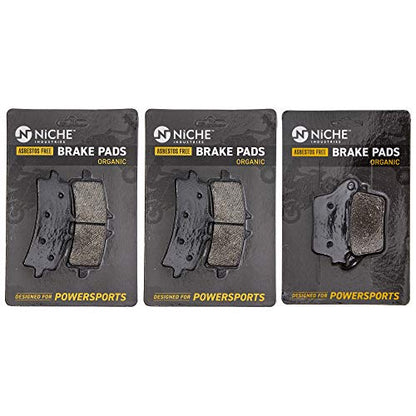 NICHE Front Rear Brake Pad Set for Suzuki 69100-47820 Organic - size: Organic