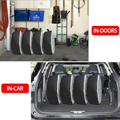 600D Oxford Spare Tire Cover with Handle for Jeep RV