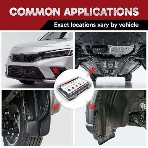 121PCS Push Retainer Clips Fits Nissan & Infiniti, Altima 1996-2018, Rogue 2008-2018, Sentra 2000-2012, Frontier 1998-2018, Maxima 1995-2014 and More, Bumper/Splash Shield/Fender Liner Clips