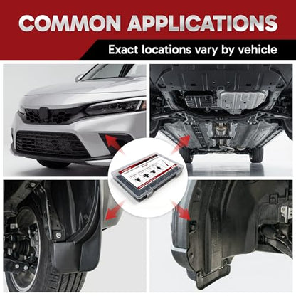 121PCS Push Retainer Clips Fits Nissan & Infiniti, Altima 1996-2018, Rogue 2008-2018, Sentra 2000-2012, Frontier 1998-2018, Maxima 1995-2014 and More, Bumper/Splash Shield/Fender Liner Clips