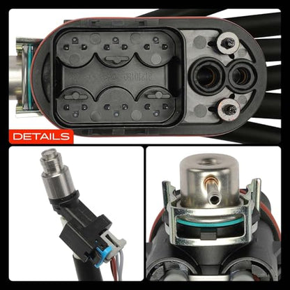 A-Premium 6 Cylinder Fuel Injector Assembly w/Bracket w/Return fuel system