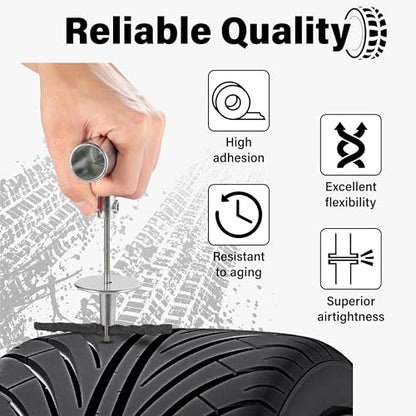 Sixzoo 30 PCS Tire Plugs Heavy Duty, 4" x 0.24" Tire Repair Plugs (Black) - color: black, size: 4"