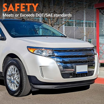 FIONE Headlight Assembly for Ford Edge 2011 2012 2013 2014 Right Passenger Side Halogen Replacement Projector Headlamp SE SEL Limited RH BT4Z13008A - color: Right/Passenger