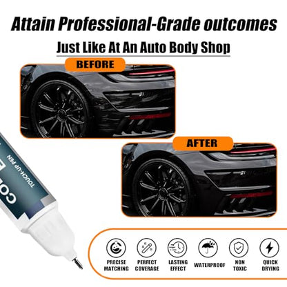 Car Touch up Paint(741/A1 Black) Compatible with Toyota/Porsche, Car Paint Pen Scratch Repair Two-In-One Touch Up Paint, Premium Car Scratch Remover for Deep Scratches - color: Black(741/A1) Compatible with 2026 Macan/2026 911/2025 718/2026 Taycan/2026 Pa