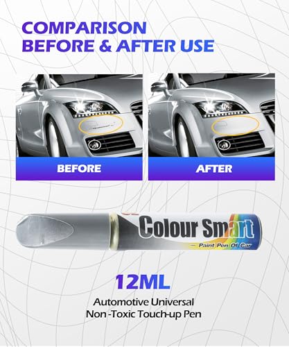 SCUARI Touch Up Paint Pen,Car Paint Pen,Car Paint Scratch Repair,Car Accessories Car Scratch Remover Pen,Car Touch Up Paint,Car Paint Scratch Repair,Paint Pen for Cars Paint Scratch Repair (Silver) - color: Silver
