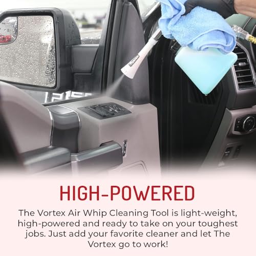 HI-TECH Vortex I Air Cleaning Gun – Deep Cleans Auto Interiors & Exteriors – Compressed Air Powered – Car Detailing Tool for Dirt, Dust, Grime & Stains - size: V-100