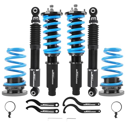 maXpeedingrods Coilovers for Ford Fusion FWD/AWD 2006-2012, 24 Levels Damper Adjustable Coilovers Suspension Kit, Height Adjustable Shock Absorber Struts, T6 Upgraded Lowering Kits Blue