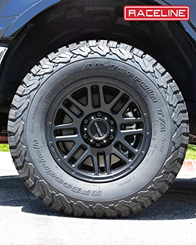 Raceline Wheels 944B OUTLANDER Wheel Black 17X8.5"6X139.7 Bolt Pattern +18mm Offset/(5.46"B/S) Aluminum Passenger Car Wheels, Full Size Replacement Black Car Rims - color: Satin Black, size: 17X8.5 Inches, 6X139.7, +18/5.46"