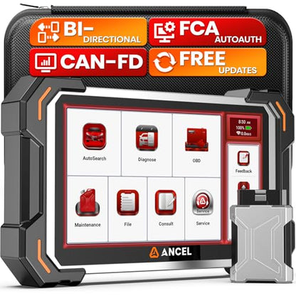 ANCEL DS500BT Bidirectional Scan Tool, Full-System OBD2 Diagnostic Scanner with 3000+ Active Tests, 28+ Service Functions, Lifetime Free Updates & CAN FD - color: Silver