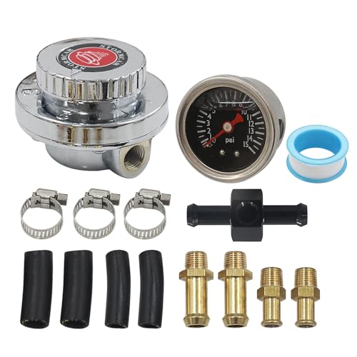 1-5 PSI Fuel Pressure Regulator Carburetor Carb Fuel Pump Kit - size: complete set